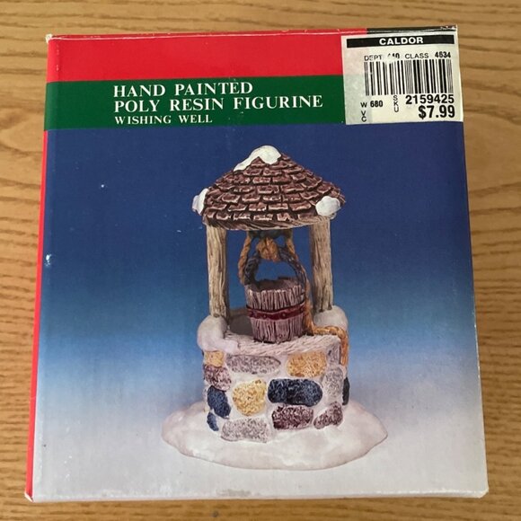 Vintage Lemax Stone Wishing Well Christmas Village Accessory Caldor Made Taiwan - Picture 8 of 11